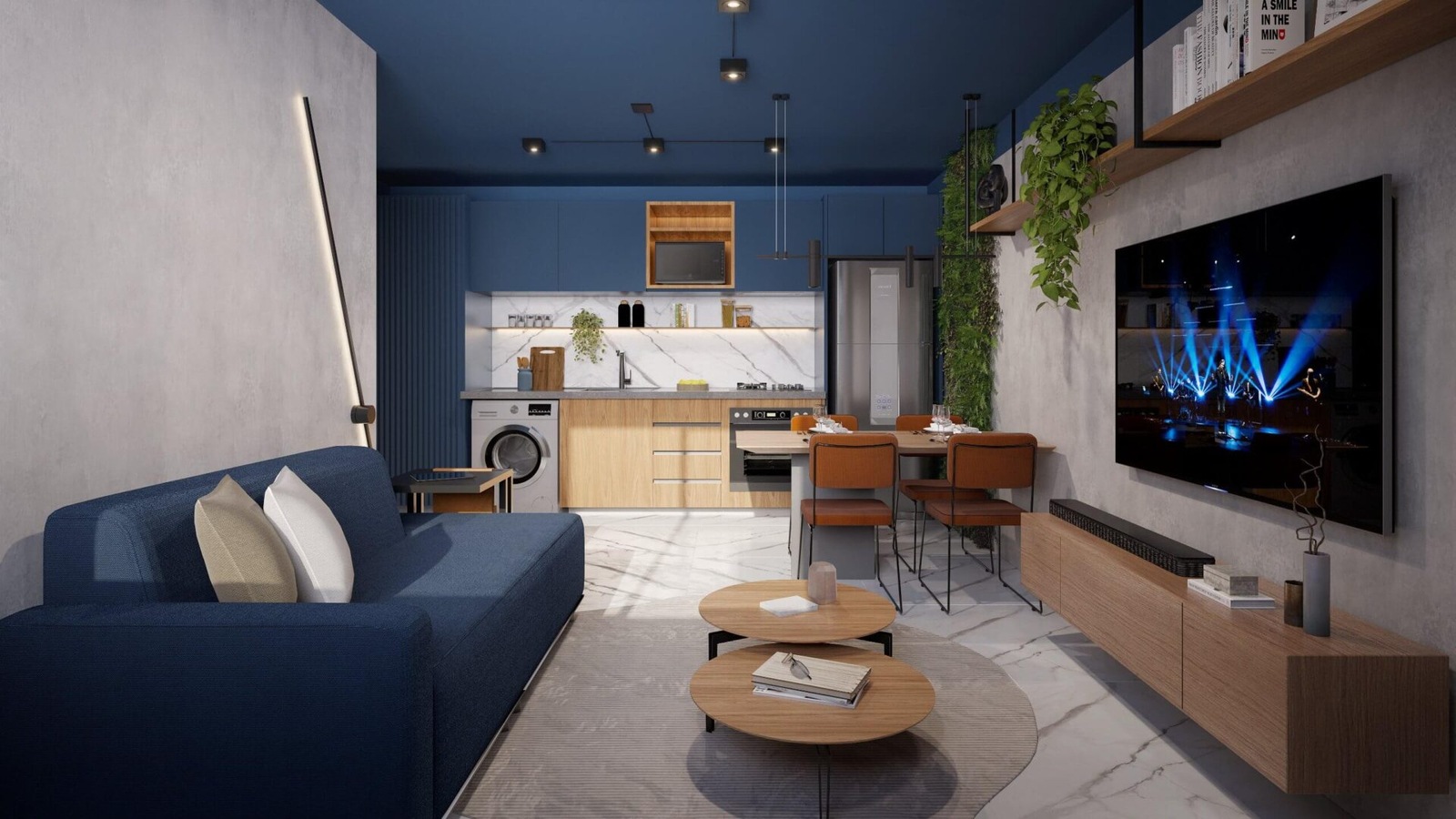 Apartamento 1 e 2 quartos - Lourdes - Aldea Bias Fortes 2 dormitorios sala