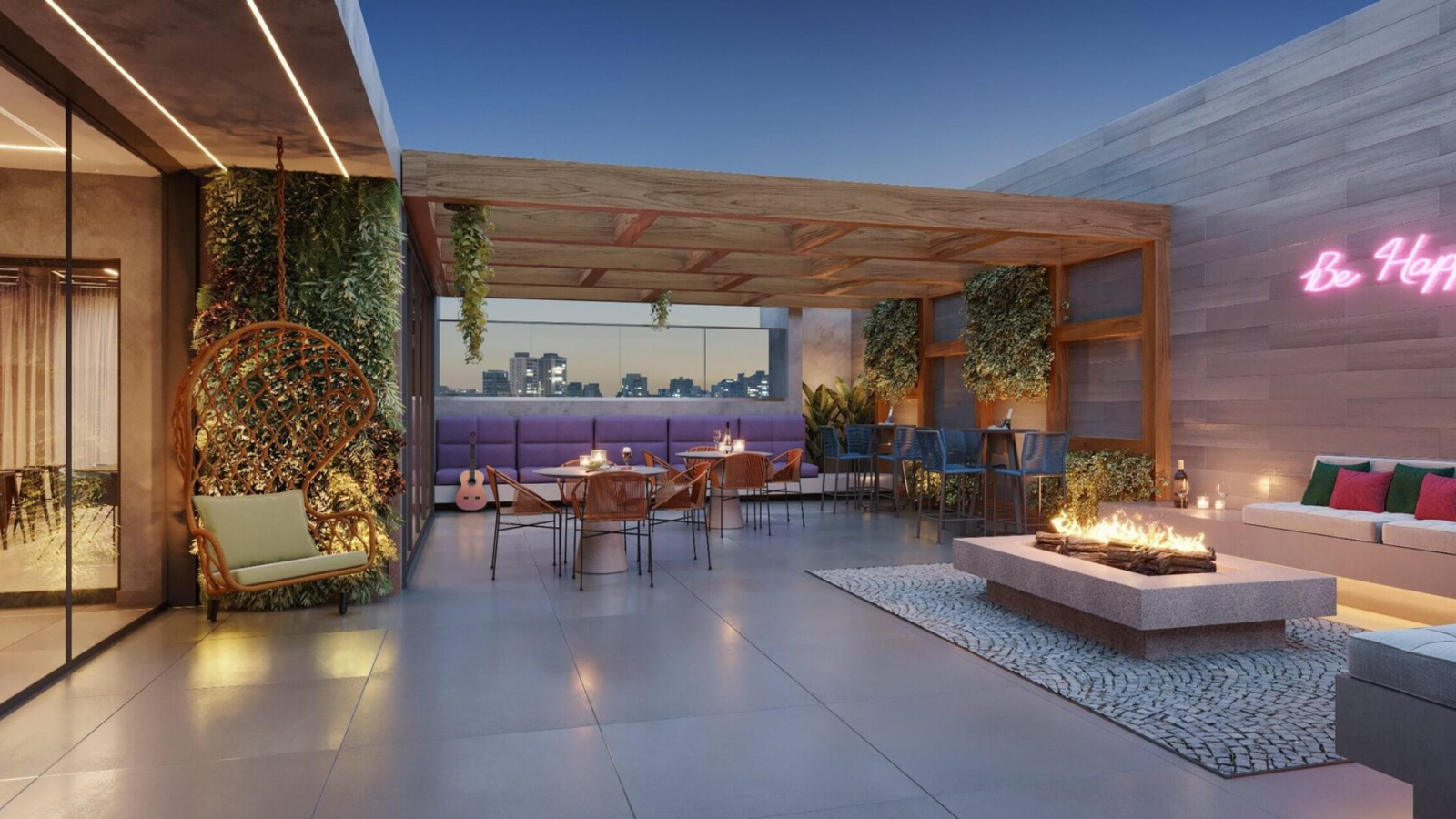Apartamento 1 e 2 quartos - Lourdes - Aldea Bias Fortes rooftop