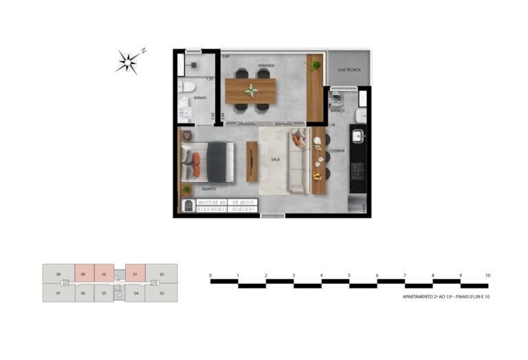 REVENDA IMÓVEIS MG - Apartamento 1 e 2 quartos - Aldea Vale do Sereno 13