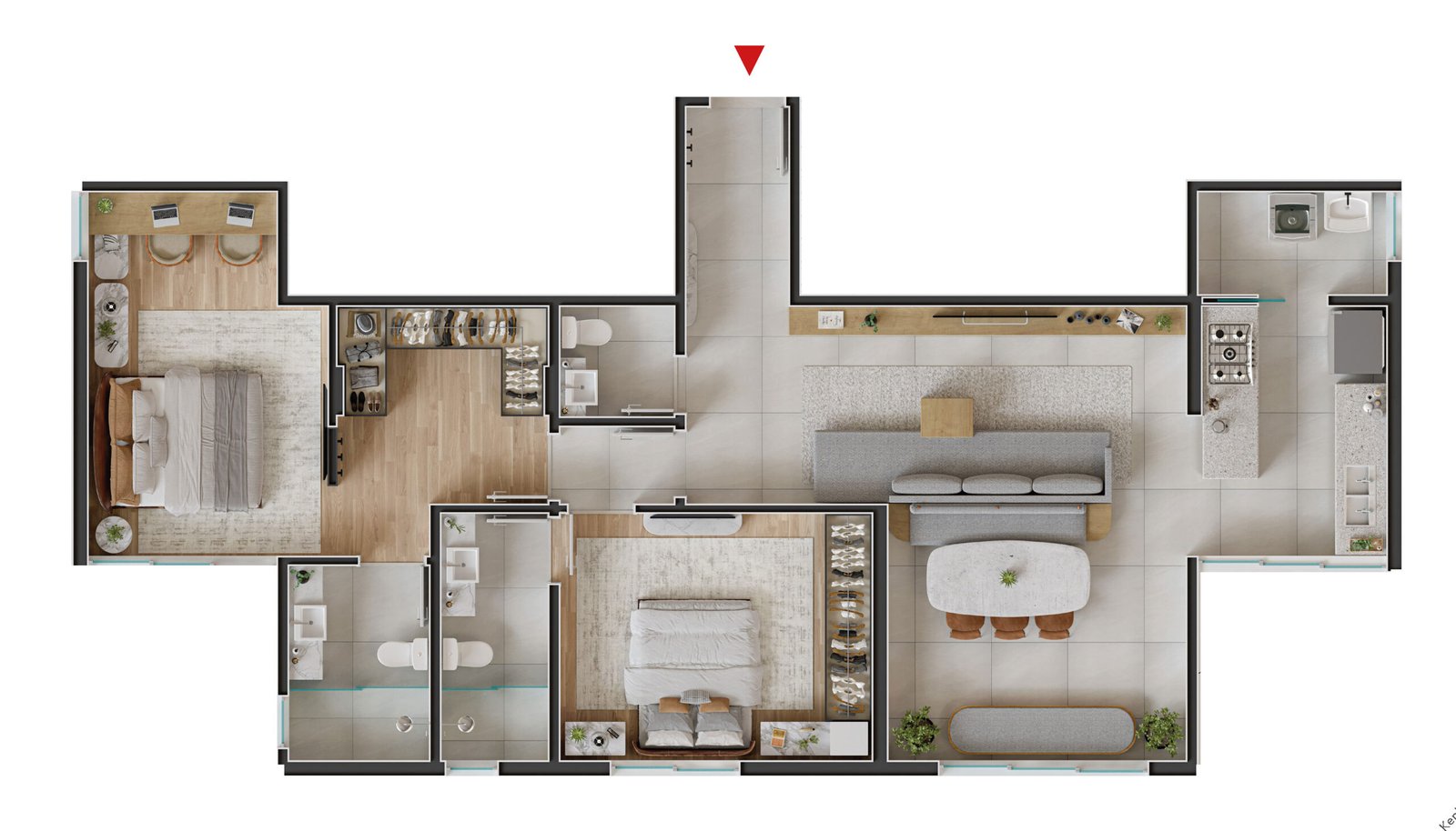 Revenda Imóveis MG - apartamento 3 quartos - Santa Lúcia - Falls Residencial~1