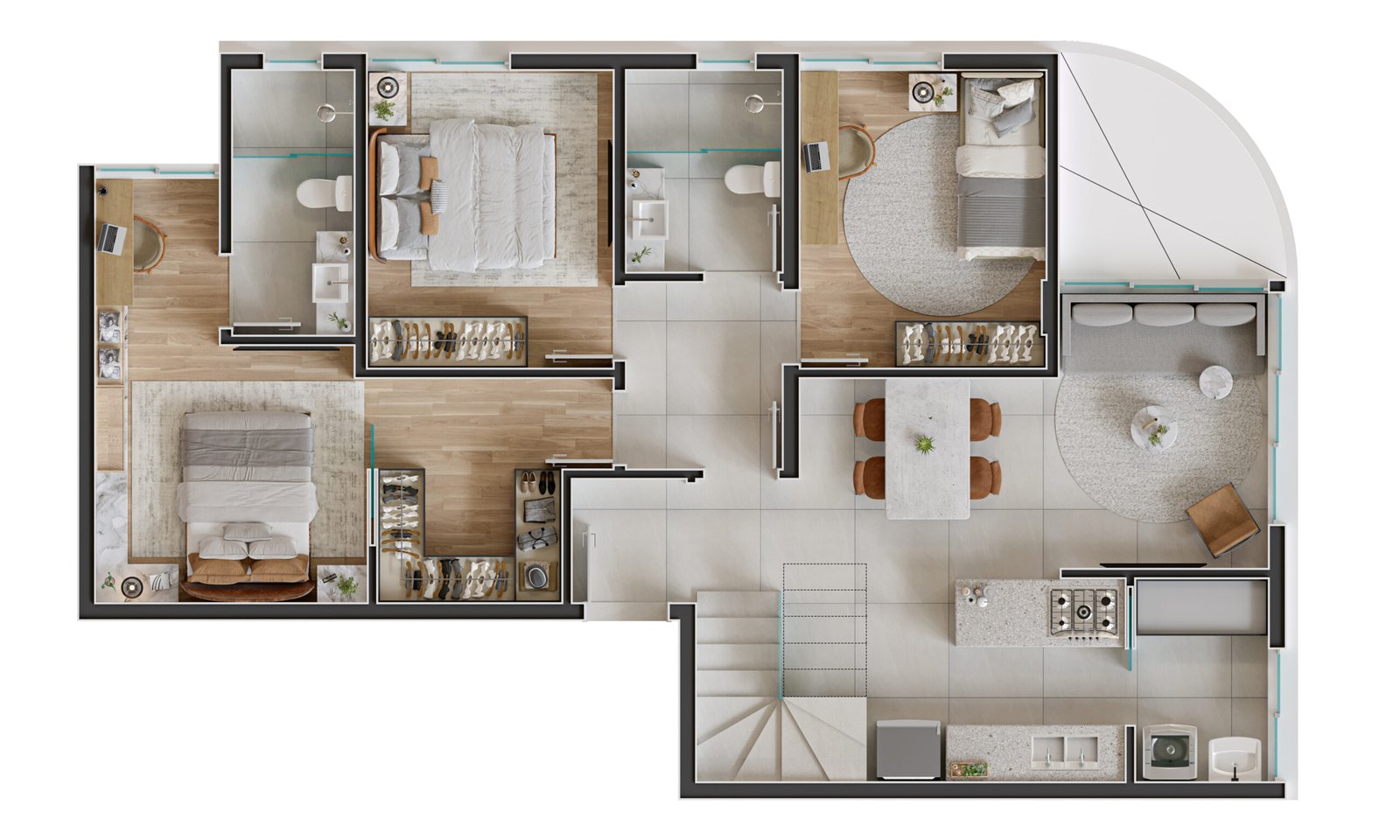 Revenda Imóveis MG - apartamento 3 quartos - Santa Lúcia - Falls Residencial~1