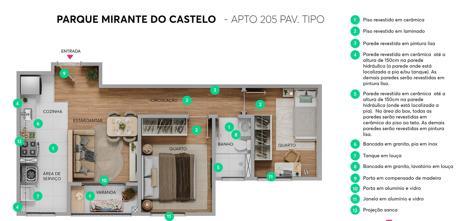 Revenda Imóveis MG - Apartamento 1 e 2 quartos - Castelo - Mirante Castelo - planta 4