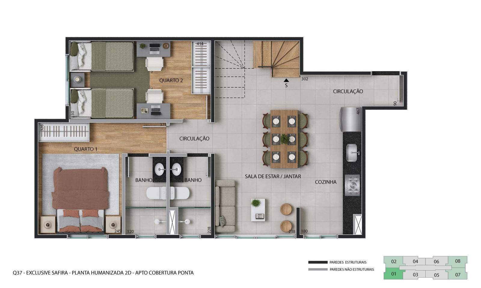 Revenda Imóveis MG - apartamento 2 e 3 quartos - Contagem - Exclusive Safira_COBERTURA-PONT-01-N01_V02_R01_1-scaled