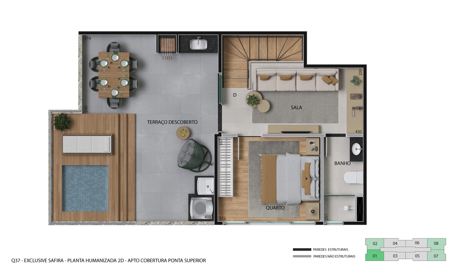 Revenda Imóveis MG - apartamento 2 e 3 quartos - Contagem - Exclusive Safira_COBERTURA-PONTA-01-SUPERIOR-N02_V02_R01-scaled