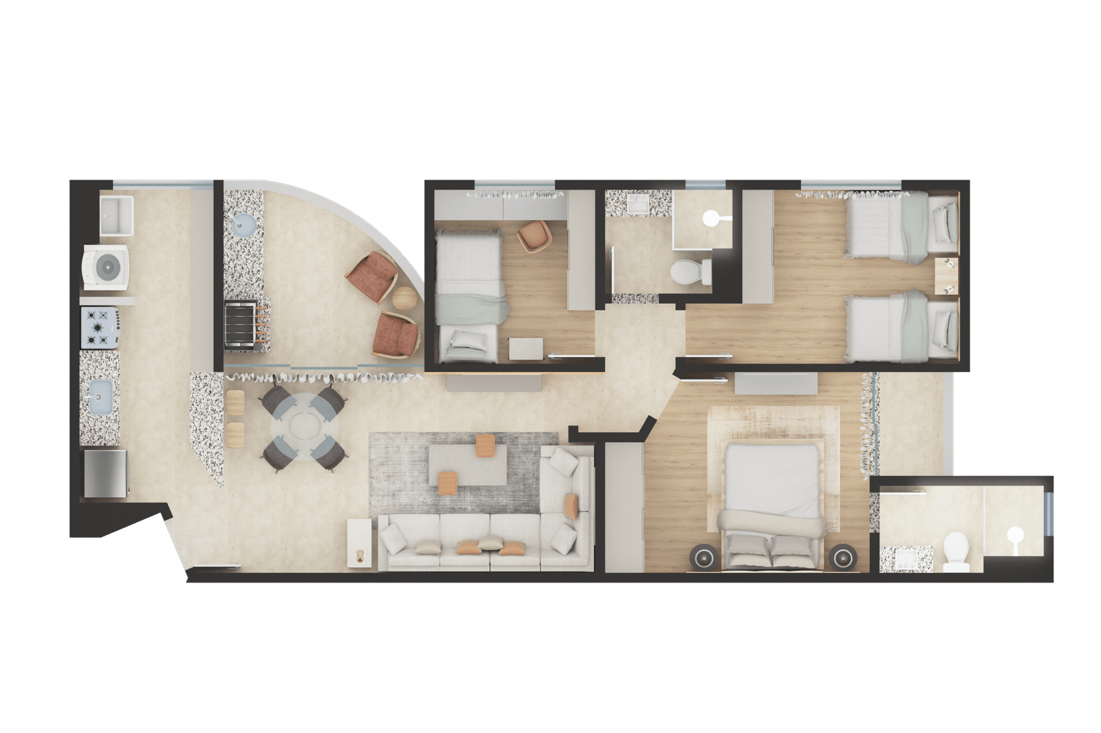 Revenda Imóveis MG - apartamento 3 quartos - Bairro Floresta - Edifício Manhatan planta