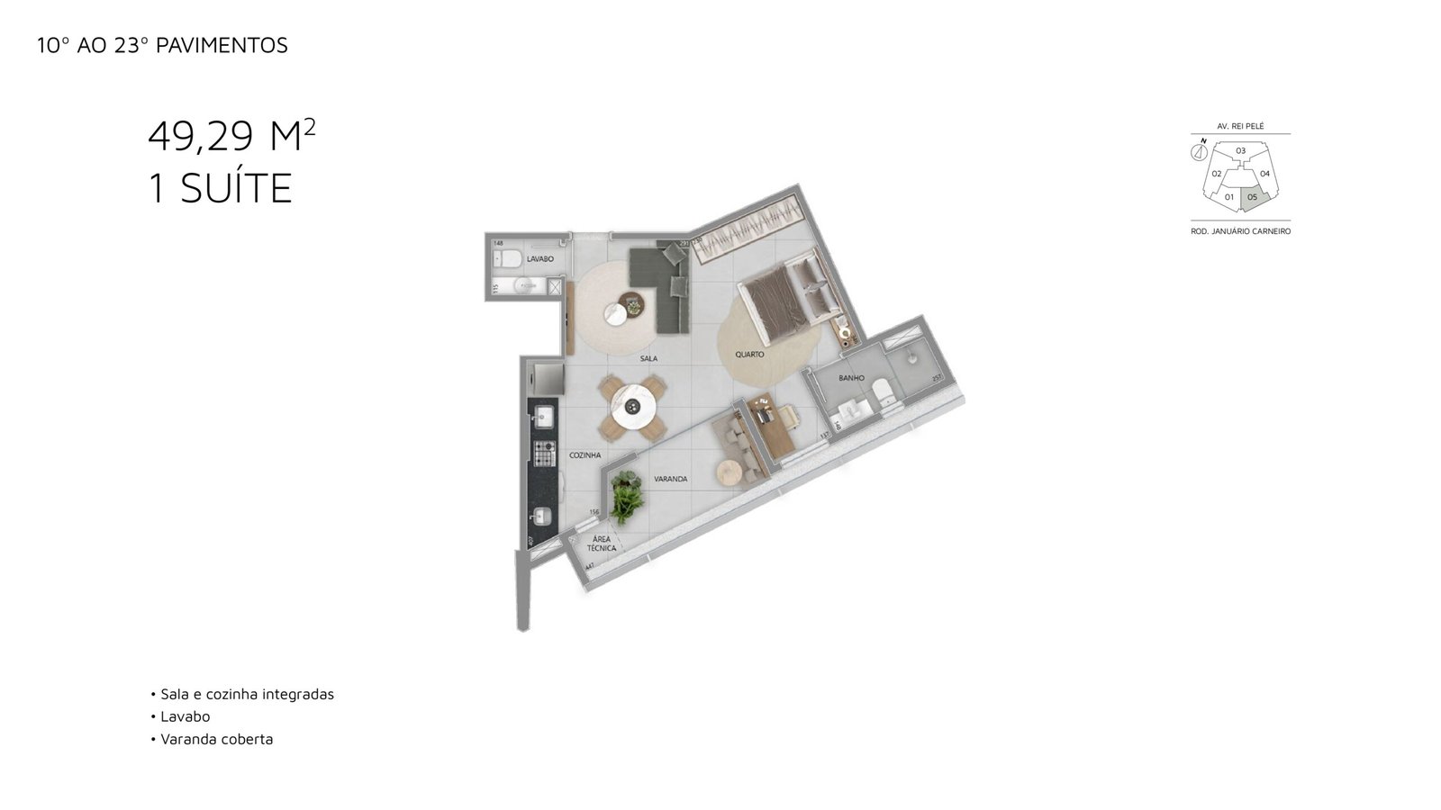 Revenda Imóveis MG - Apartamento 1 e 2 quartos -Mirá - Vale do Sereno _0038