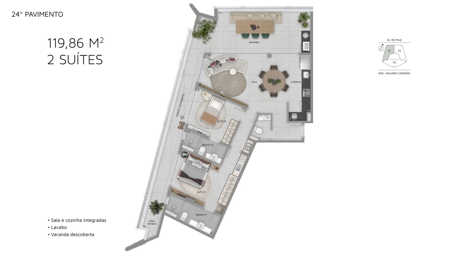 Revenda Imóveis MG - Apartamento 1 e 2 quartos -Mirá - Vale do Sereno _0039