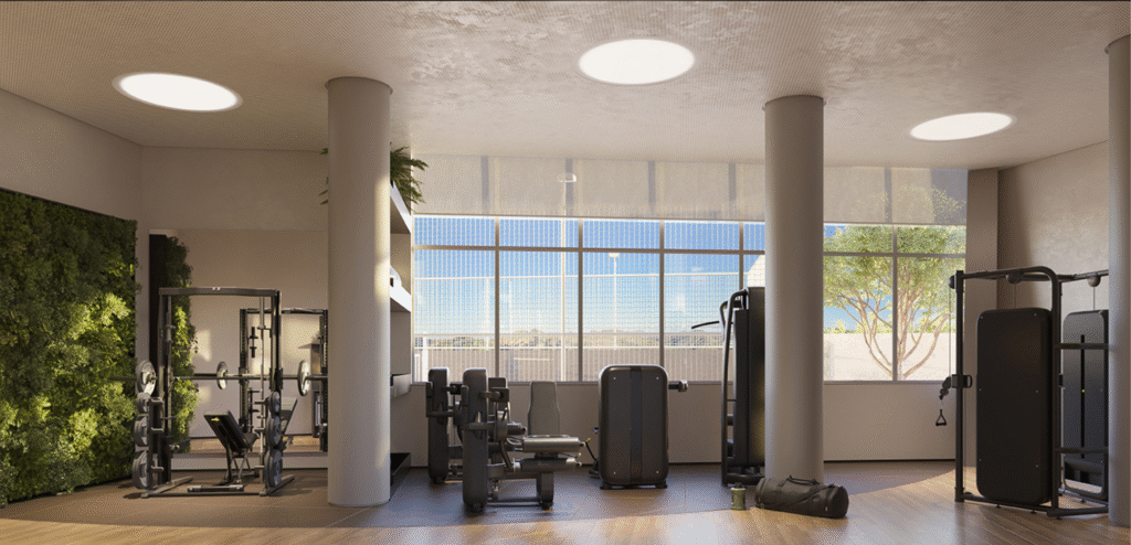 Revenda Imóveis MG - Apartamento 1 e 2 quartos -Mirá - Vale do Sereno _ACADEMIA2