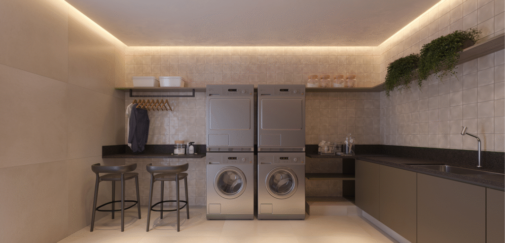 Revenda Imóveis MG - Apartamento 1 e 2 quartos -Mirá - Vale do Sereno _LAVANDERIA