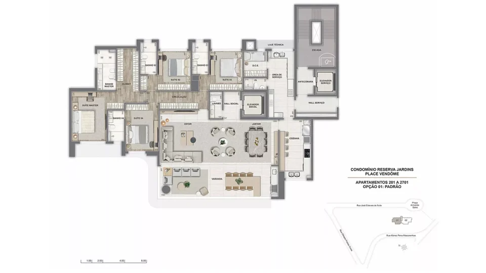 Revenda Imoveis MG - 4 quartos com suíte - Jardinaves Nova Lima - Place-Vendome-apartameto-tipo-201-a-2701-266m2-960x540