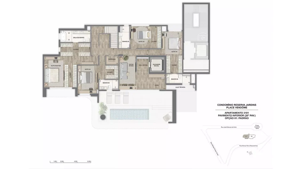Revenda Imoveis MG - 4 quartos com suíte - Jardinaves Nova Lima - Place-Vendome-duplex-pavimento-inferior-3101-457m2-960x540