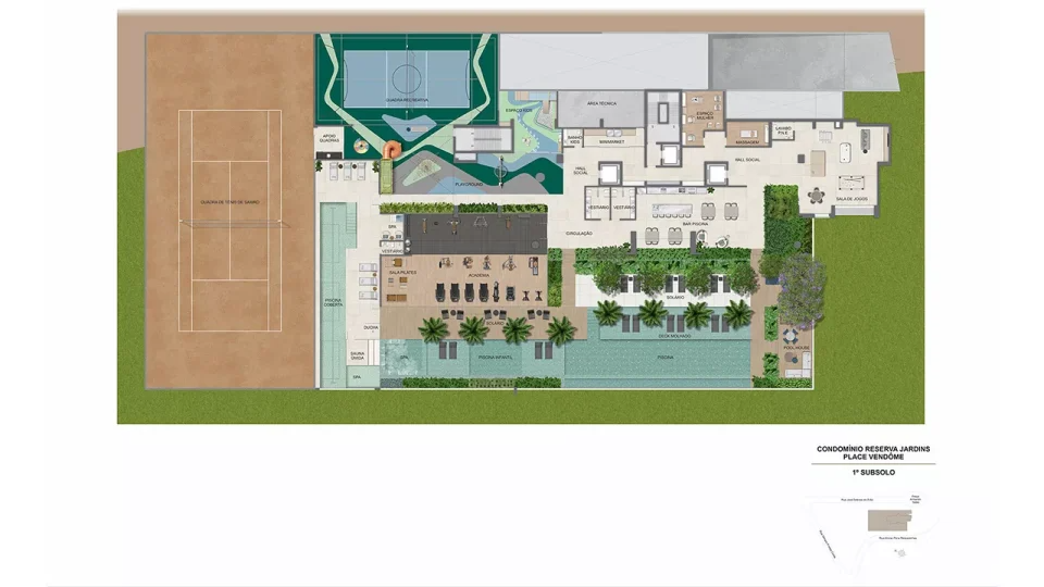 Revenda Imoveis MG - 4 quartos com suíte - Jardinaves Nova Lima - Place-Vendome-subsolo-lazer-960x540