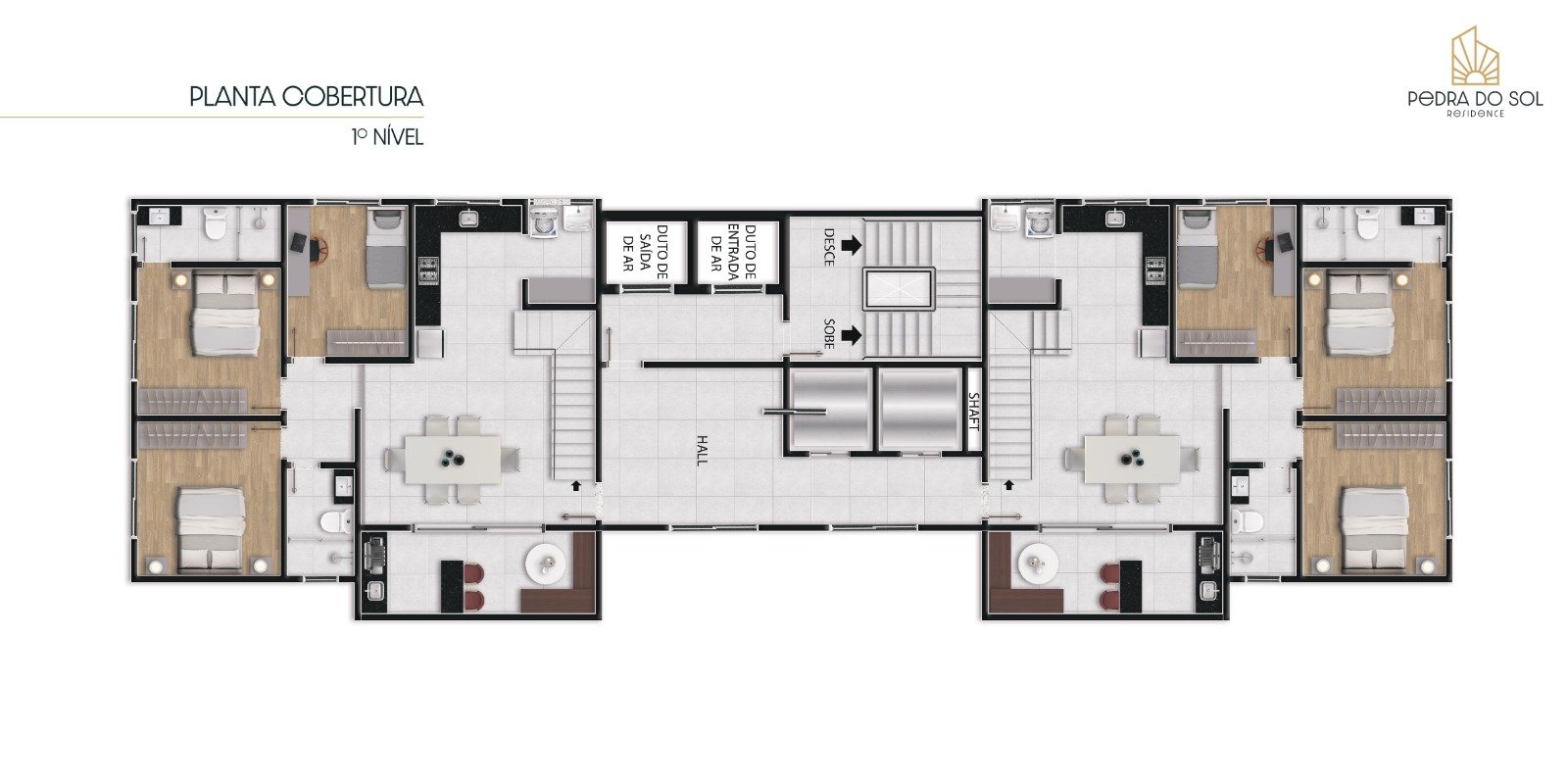 Revenda Imóveis MG - Residencial Pedra do Sol 3 Quartos Coração de Contagem - planta 1