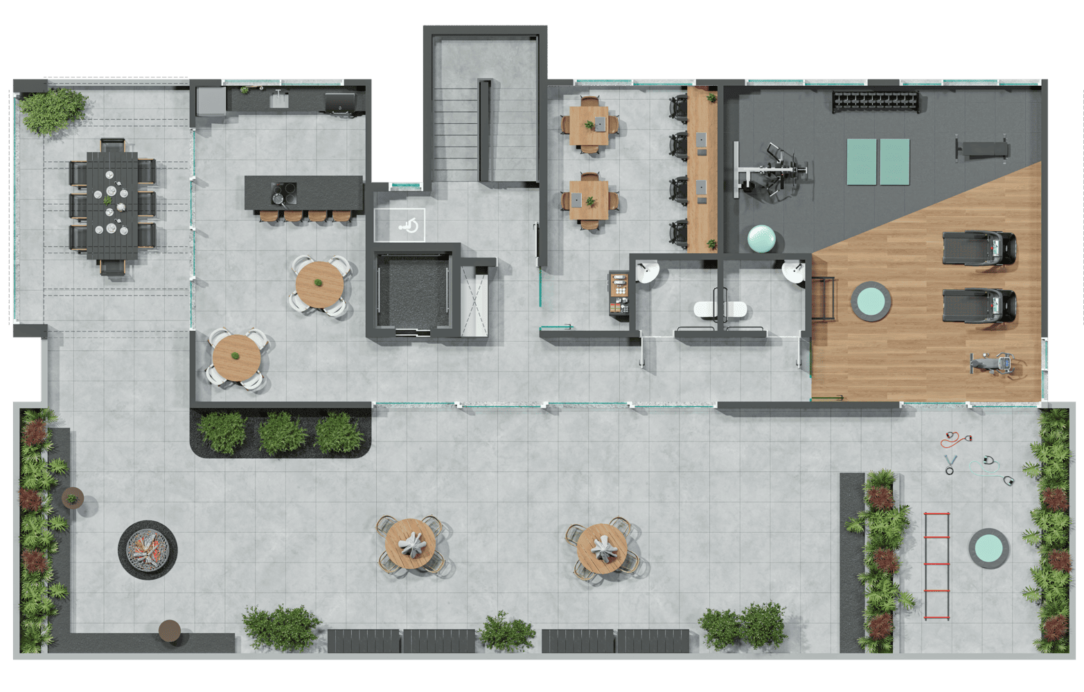 Revenda Imoveis MG - Studio ORB Residence Av. Barbacena – Barro Preto BH - Planta Rooftop