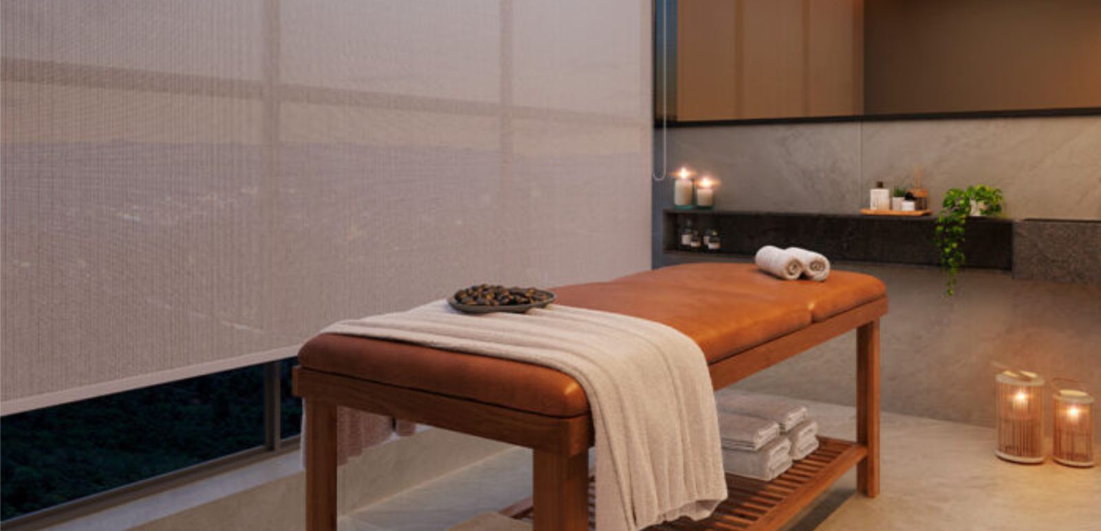 Apartamento 1 e 2 Suítes no Vila da Serra Skyline - Espaço Massagem