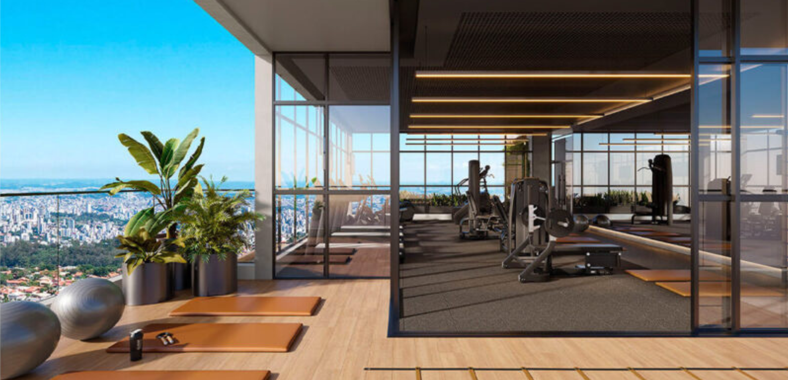 Apartamento 1 e 2 Suítes no Vila da Serra Skyline - Terraço Fitness Rooftop