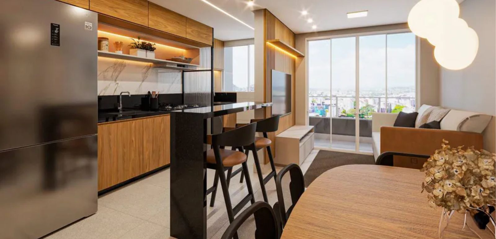 Revenda Imóveis MG - Apartamento 2 e 3 Quartos no Parque Novo Progresso - Edifício Júlio Borges - sala de jantar