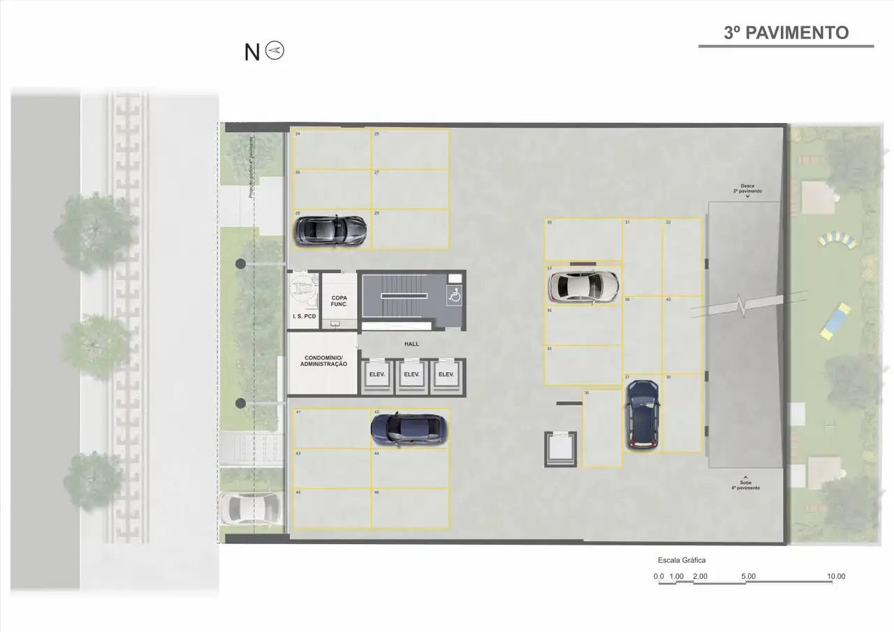 Revenda Imóveis MG -Apartamento Studio no Lourdes - Carbon - Planta 3