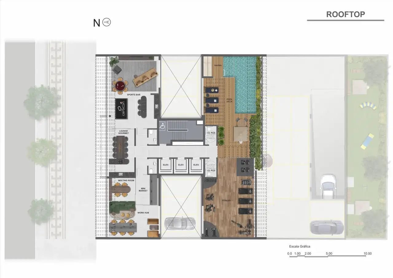 Revenda Imóveis MG -Apartamento Studio no Lourdes - Carbon - Planta 5
