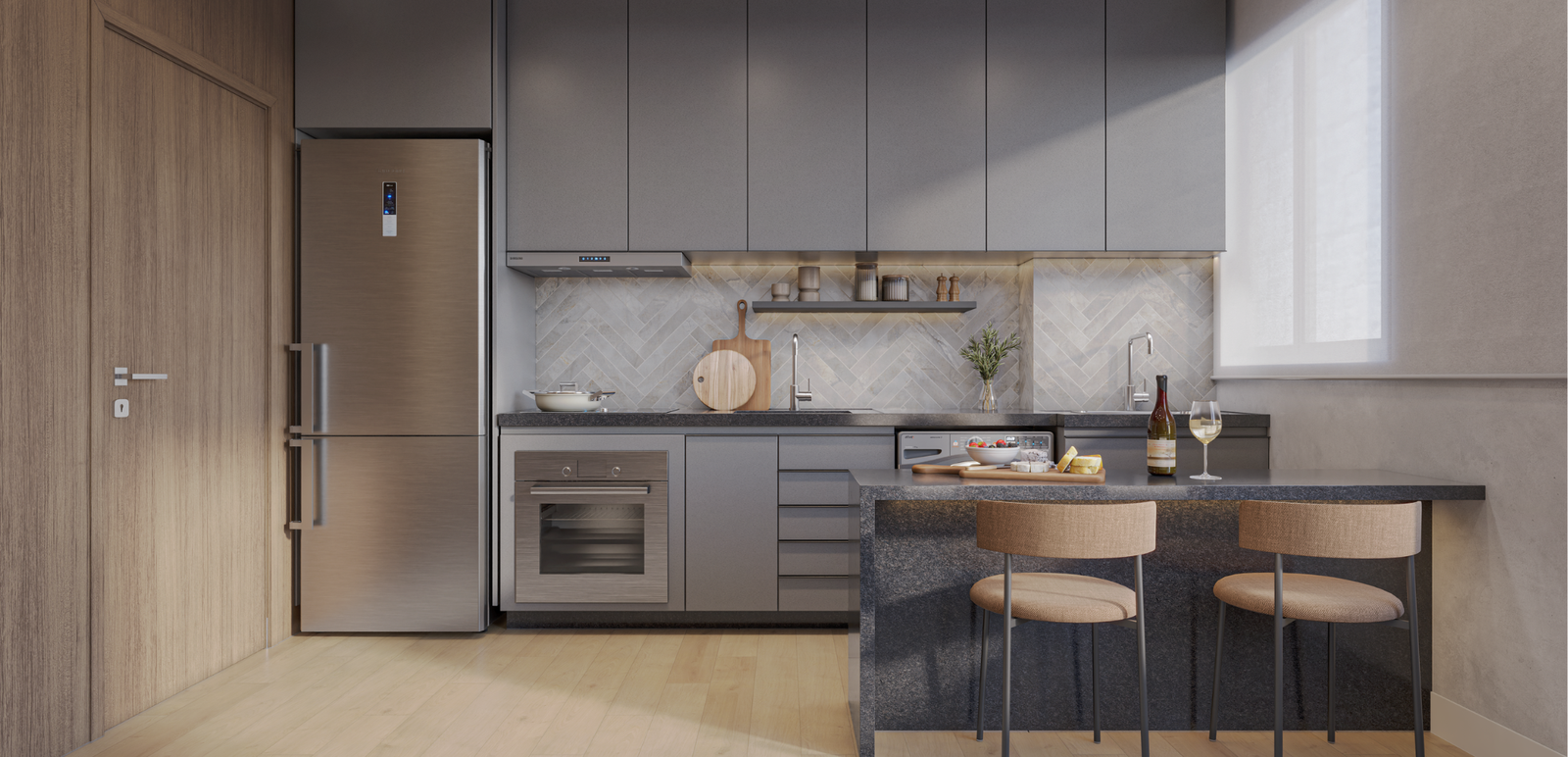 REVENDA IMÓVEIS MG - Apartamentos Studio e 2 Quartos no Estoril Residencial Pulse - Cozinha Studio 01