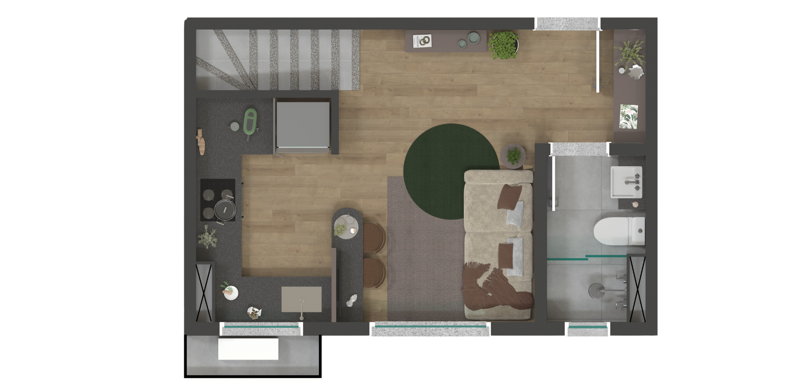 REVENDA IMÓVEIS MG - Apartamentos Studio e 2 Quartos no Estoril Residencial Pulse - Planta 6