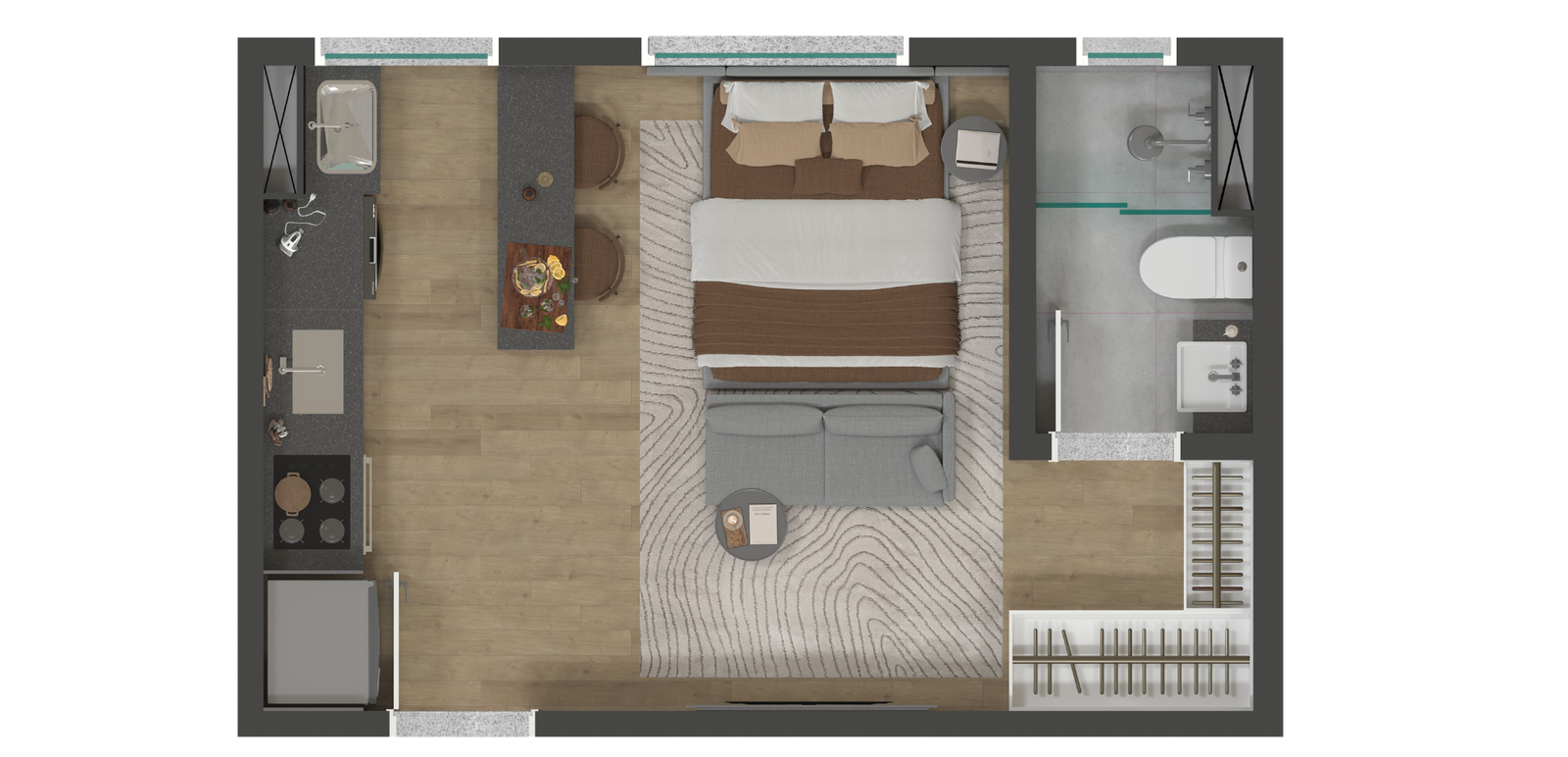 REVENDA IMÓVEIS MG - Apartamentos Studio e 2 Quartos no Estoril Residencial Pulse - planta 5