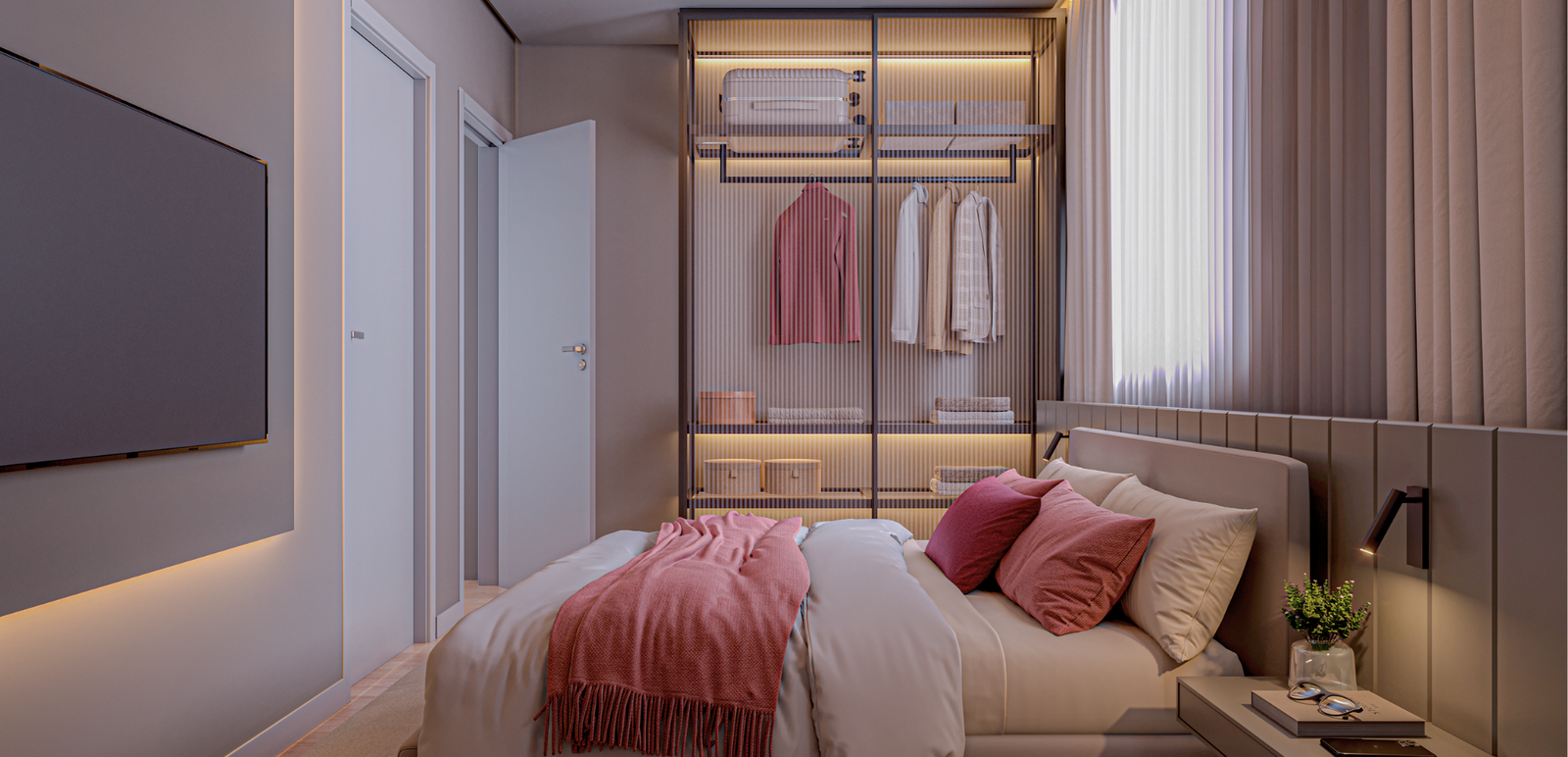 REVENDA IMÓVEIS MG - Apartamentos Studio e 2 Quartos no Estoril Residencial Pulse - quarto puulse