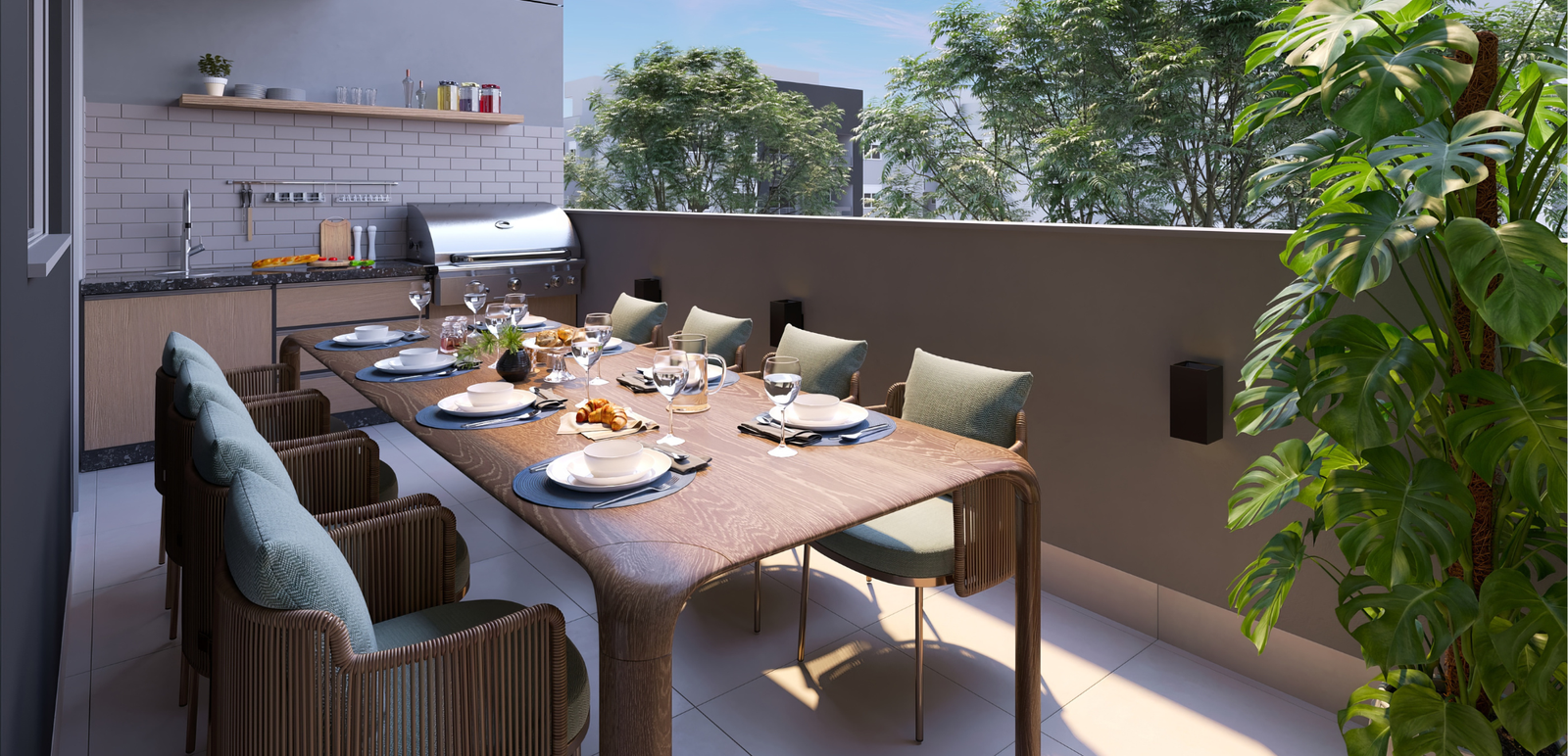 Revenda Imoveis MG - Apartamento 2 quartos no Barreiro em Belo Horizonte com lazer completo - Del Plata - TERRACO_PRIVATIVO_201_FRENTE_SALA