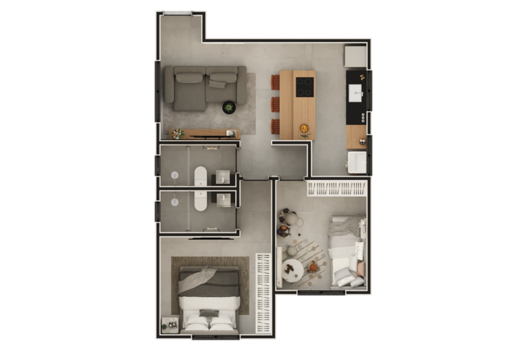 Apartamento 2 quartos no Barreiro Del OneAp_Tipo_03_Humanizada