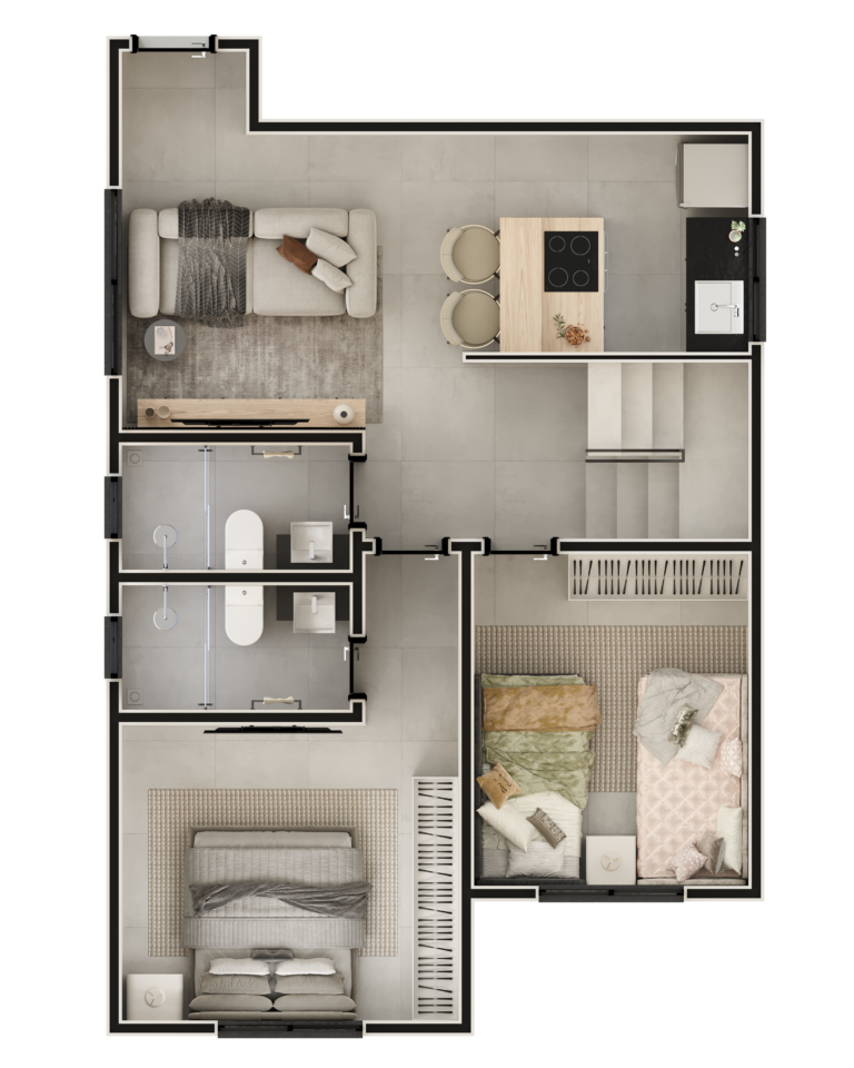 Apartamento 2 quartos no Barreiro Del One_Cobertura_Humanizada