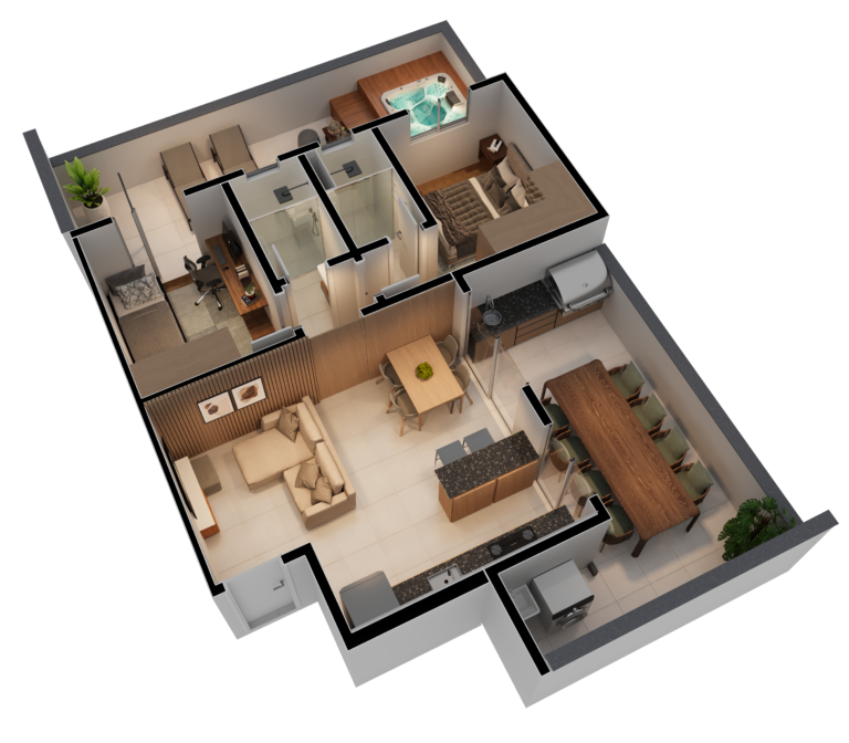 Revenda Imoveis MG - Apartamento 2 quartos no Barreiro em Belo Horizonte com lazer completo - Del Plata - 04_Apto_201_AP_5k