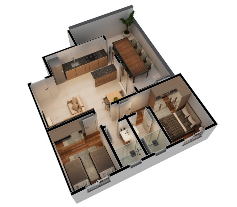 Revenda Imoveis MG - Apartamento 2 quartos no Barreiro em Belo Horizonte com lazer completo - Del Plata - 05_Apto_202_AP_5k