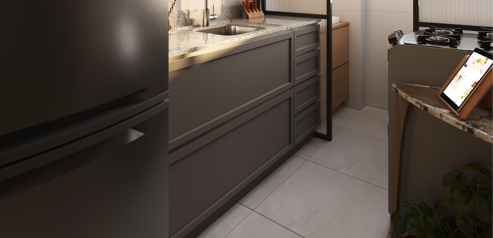 Revenda Imoveis MG - Apartamentos de 2 e 3 Quartos em Santa Luzia - City Garden - Cozinha 2