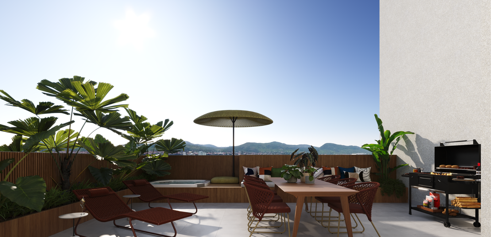 Revenda Imoveis MG - Apartamentos de 2 e 3 Quartos em Santa Luzia - City Garden - Terraço