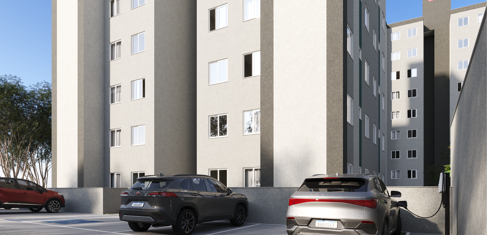 Revenda Imoveis MG - Apartamentos de 2 e 3 Quartos em Santa Luzia - City Garden - garagem carregador