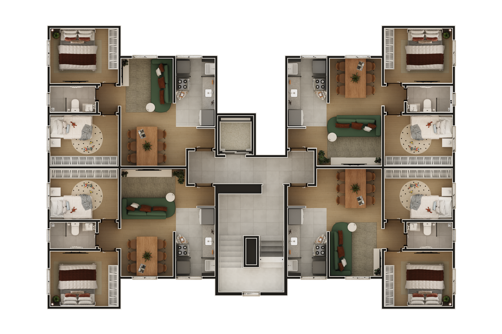 Revenda Imoveis MG - Apartamentos de 2 e 3 Quartos em Santa Luzia - City Garden_Pvt_Tipo_High