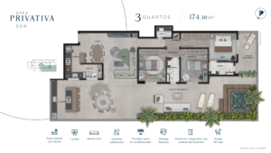 Revenda Imóveis MG - Apartamento 3 Quartos no Serra - ATMO Residence - planta 2