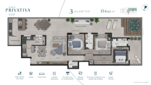 Revenda Imóveis MG - Apartamento 3 Quartos no Serra - ATMO Residence - planta 4