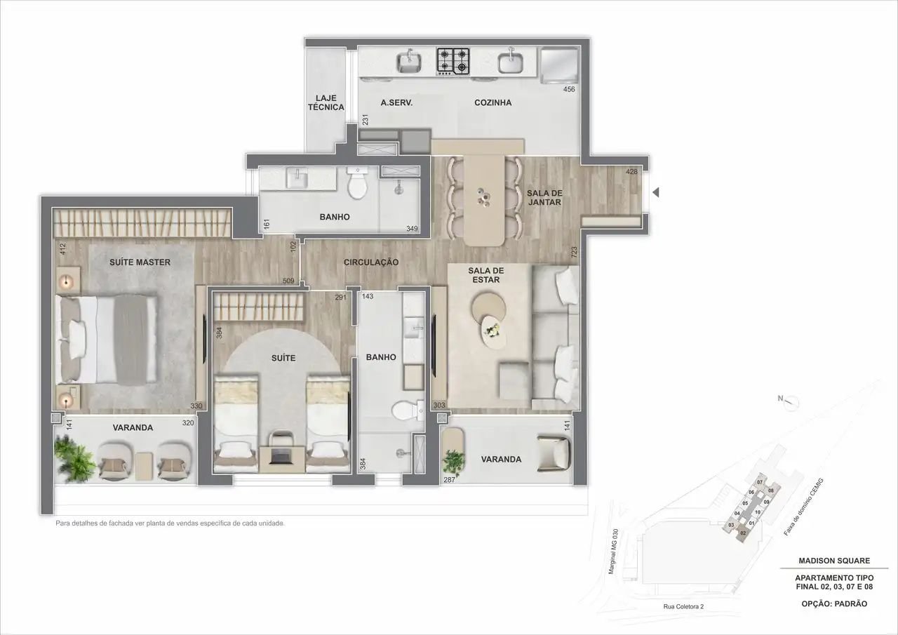 Revenda Imoveis MG - Apartamento de 1 e 2 quartos no Vila Castela (Nova Lima) – Madison Square - Planta_Ap