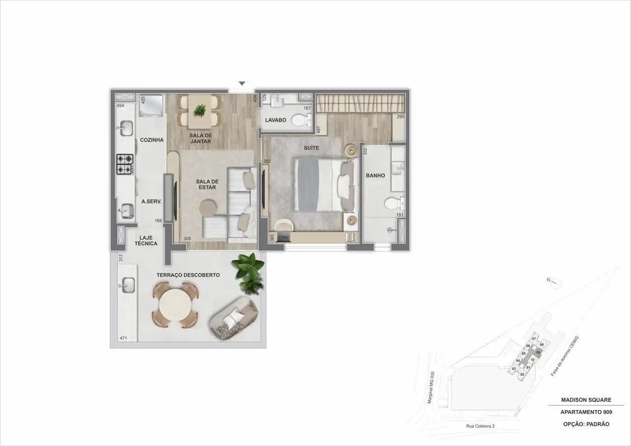 Revenda Imoveis MG - Apartamento de 1 e 2 quartos no Vila Castela (Nova Lima) – Madison Square - Planta_Ap(4)