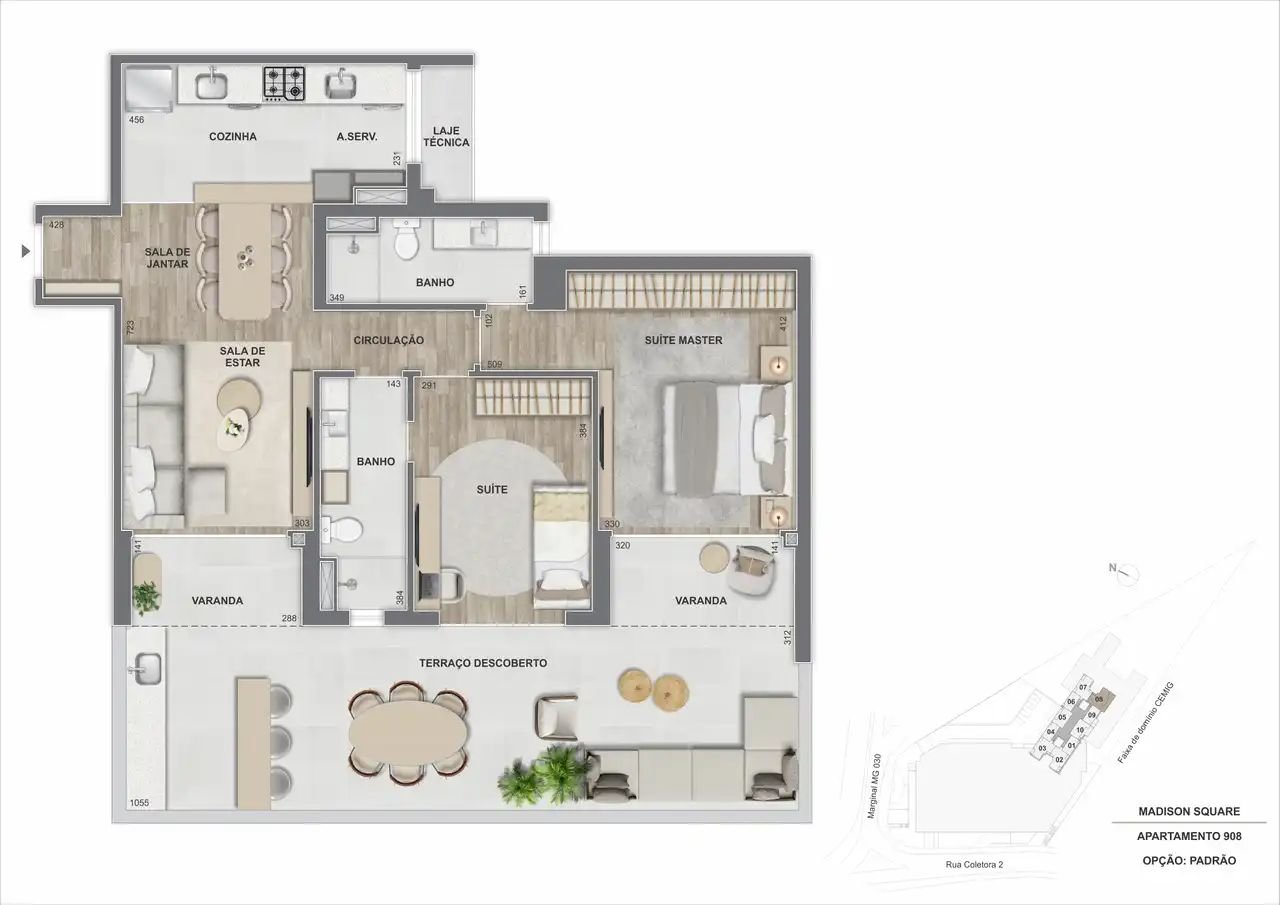 Revenda Imoveis MG - Apartamento de 1 e 2 quartos no Vila Castela (Nova Lima) – Madison Square - Planta_Ap(5)