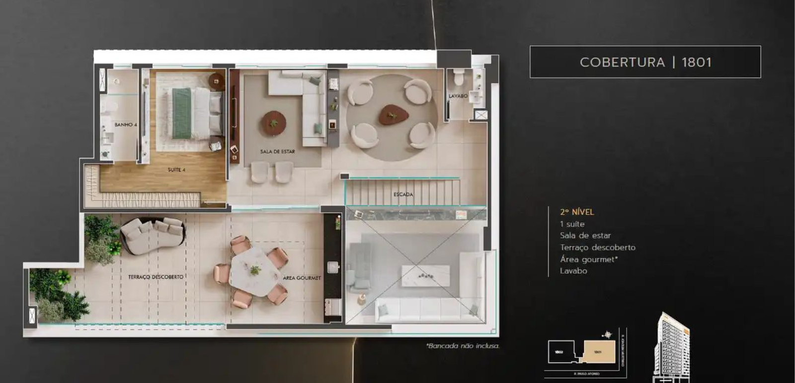 Revenda Imoveis MG - Apartamento de 2, 3 e 4 quartos no Santo Antônio – Prime -planta 21