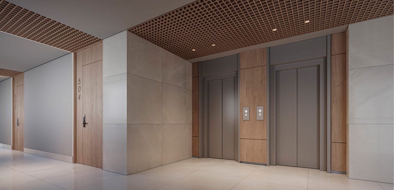 Apartamento 1 a 3 Quartos no Funcionários — Aura Frederico — Revenda Imoveis MG - hall elevadores 2