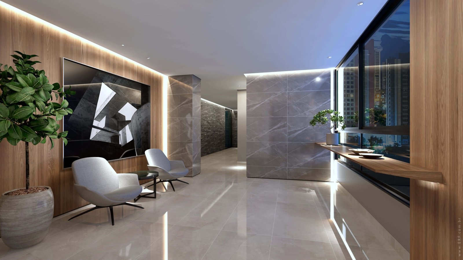 Revenda Imóveis MG - Apartamento 3 e 4 Quartos no Santo Antônio – Horizon 205_Portaria-scaled