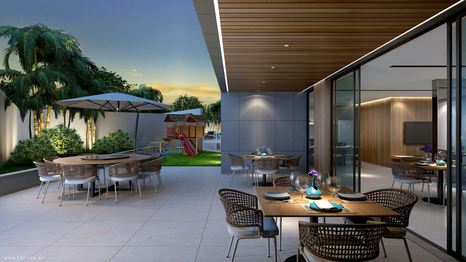Revenda Imóveis MG - Apartamento 3 e 4 Quartos no Santo Antônio – Horizon 205_Terraco_Playground-1-scaled