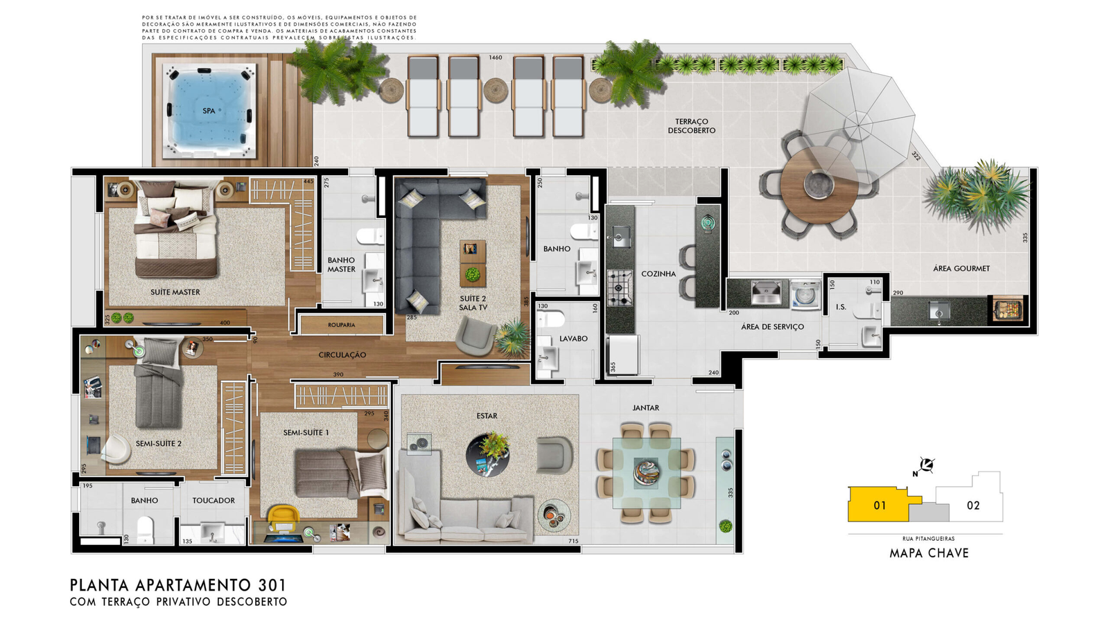 Revenda Imóveis MG - Apartamento 3 e 4 Quartos no Santo Antônio – Horizon 205_apto_301_Terraco-scaled-e1742815679948