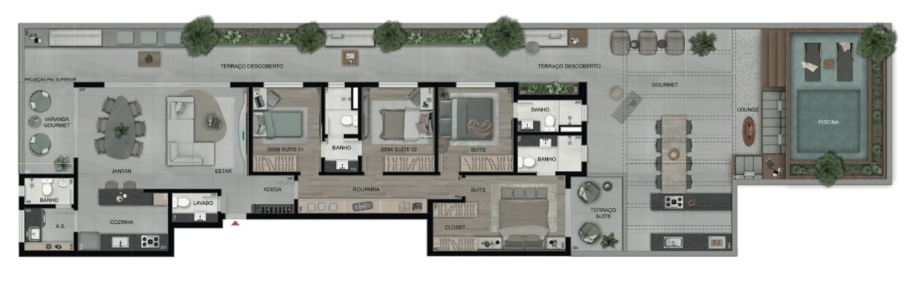 Reserva Gutierrez Apartamentos de 4 Quartos no Gutierrez BH - 302