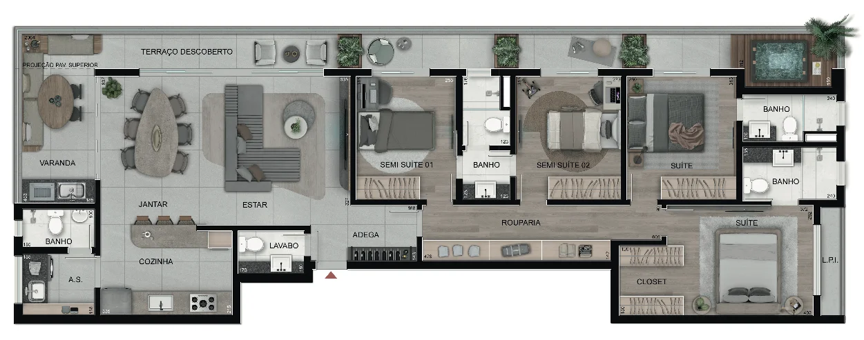 Reserva Gutierrez Apartamentos de 4 Quartos no Gutierrez BH - 702-1
