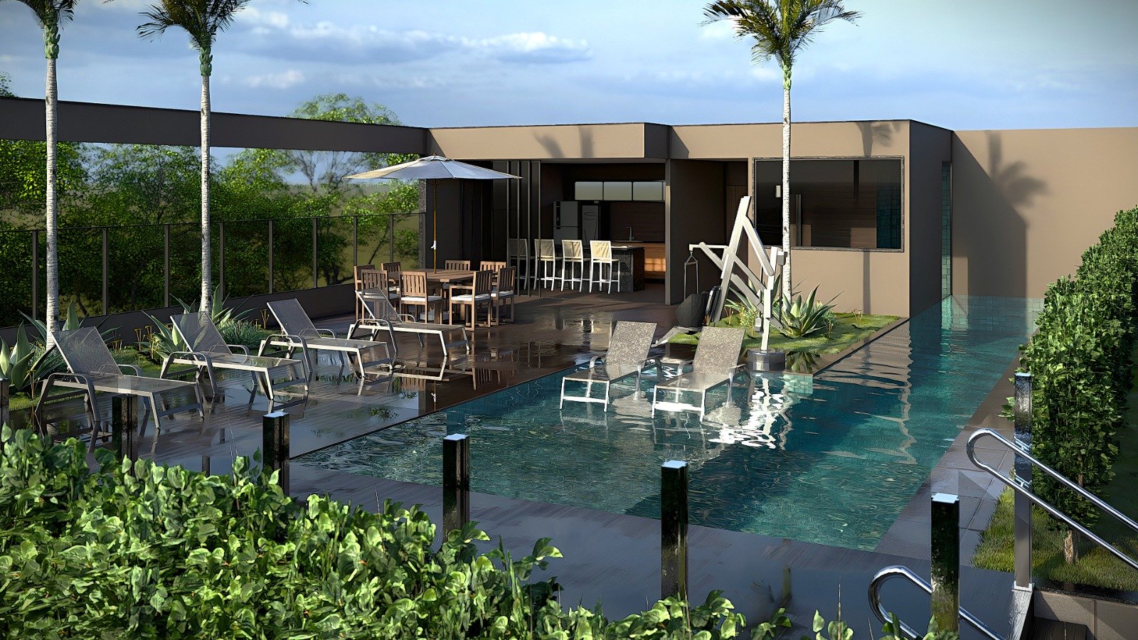 TAJ Residence Castelo Apartamentos de 3 Quartos em BH - PISCINA