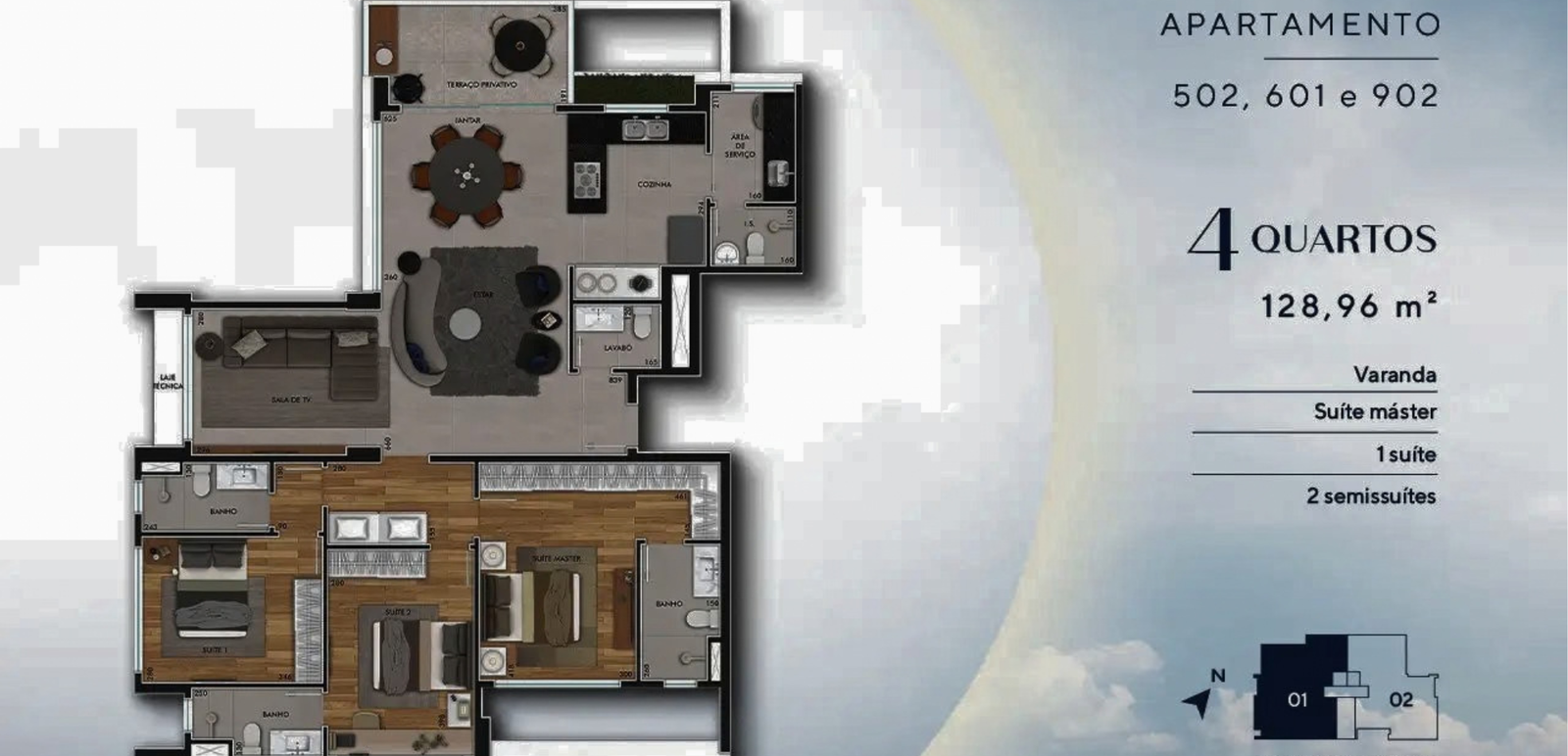 Vista São Bento Apartamentos de 3 e 4 Quartos no Santa Lúcia BH - 26
